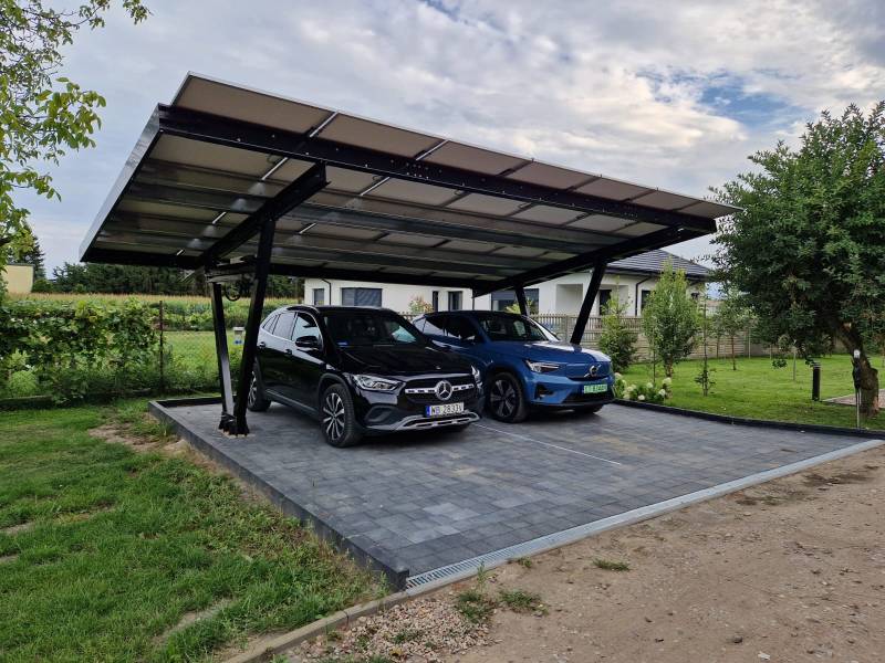 carport solaire 2 voitures chez un particulier par Sunny Park